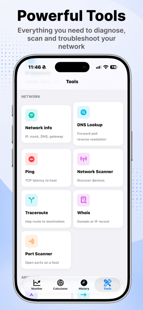 Network Tools Interface